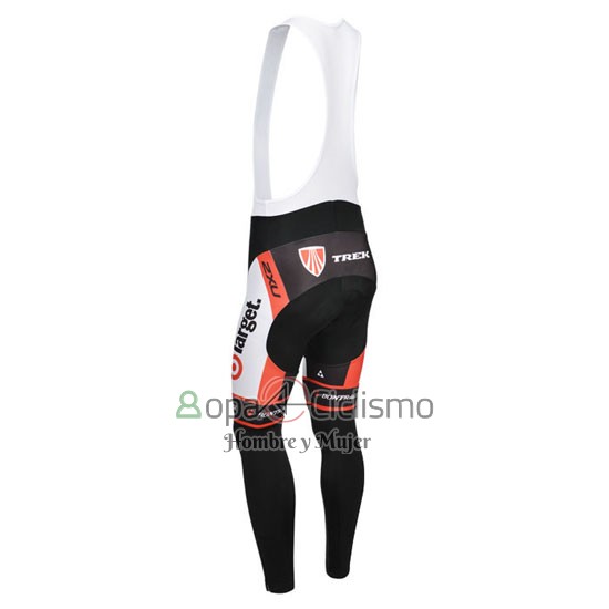 Trek Ropa Ciclismo Culotte Largo 2013 Mangas Largas Naranja y Blanco